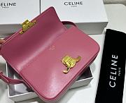 Celine Triomphe Bag Pink 20x10x4cm - 4