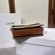 Celine Triomphe Bag Canvas Calfskin White 22x15.5x6cm - 5