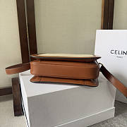 Celine Triomphe Bag Textile Calfskin Natural Tan 22x15.5x6cm - 4