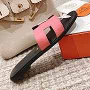 Hermes Black Pink Slipper - 2