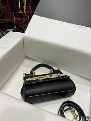 Dolce & Gabbana Small Sicily Handbag Black 19x13x6cm - 6