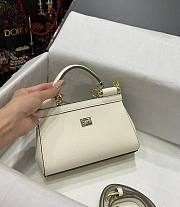 Dolce & Gabbana Small Sicily Handbag White 19x13x6cm - 4