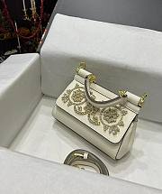 Dolce & Gabbana Small Sicily Handbag White 19x13x6cm - 5
