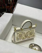 Dolce & Gabbana Small Sicily Handbag White 19x13x6cm - 3