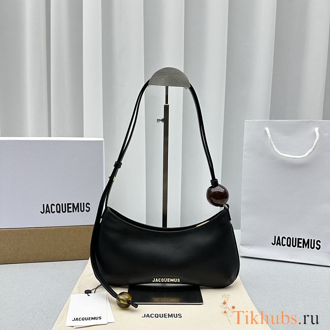 Jacquemus Le Bisou Perle Shoulder Bag Black 27x10.5cm - 1