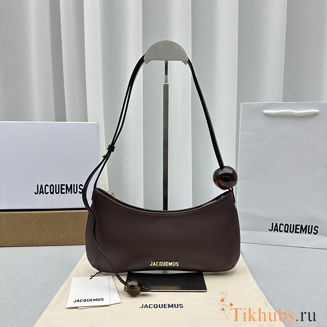 Jacquemus Le Bisou Perle Shoulder Bag Brown 27x10.5cm - 1