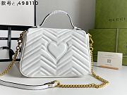Gucci GG Marmont Small Top Handle White Bag 27x19x10.5cm - 3