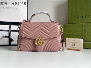Gucci GG Marmont Small Top Handle Rose Pink Bag 27x19x10.5cm - 1