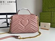 Gucci GG Marmont Small Top Handle Rose Pink Bag 27x19x10.5cm - 2