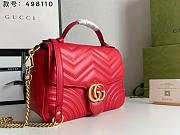 Gucci GG Marmont Small Top Handle Red Bag 27x19x10.5cm - 2