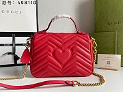 Gucci GG Marmont Small Top Handle Red Bag 27x19x10.5cm - 5