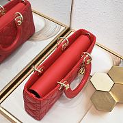 Dior Medium Lady D-joy Red Gold 26x6x14cm - 5