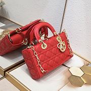 Dior Medium Lady D-joy Red Gold 26x6x14cm - 4