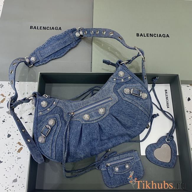 Balenciaga Le Cagole Bag Denim Blue 33x16x8cm - 1