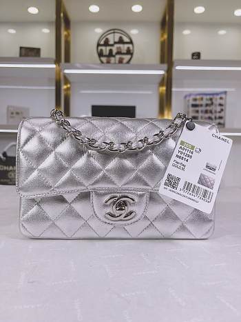 Chanel Flap Bag Silver Bag 20cm