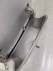 Chanel Mini Flap Bag Silver 17cm - 6