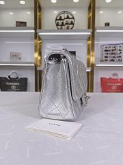 Chanel Mini Flap Bag Silver 17cm - 4