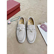 Loro piana Summer Charms Walk Suede Loafers - 5
