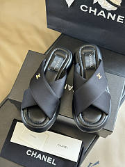 Chanel Black Slides - 2