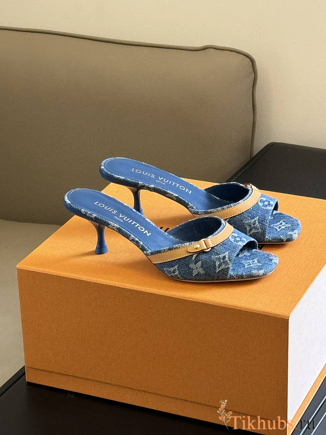 Louis Vuitton LV Neo Revival Mule Blue 5.5cm - 1