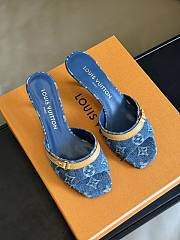 Louis Vuitton LV Neo Revival Mule Blue 5.5cm - 4