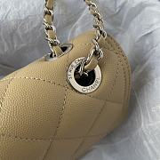 Chanel Flap Bag Beige Caviar 25x17x6.5cm - 6