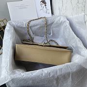 Chanel Flap Bag Beige Caviar 25x17x6.5cm - 4