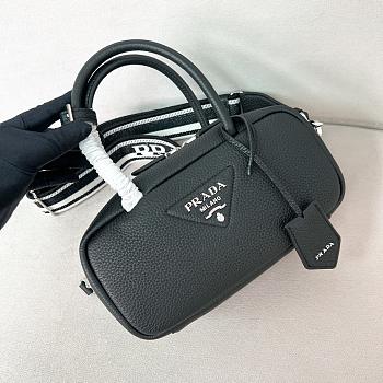 Prada Logo Handbag Black 24x12x8.5cm