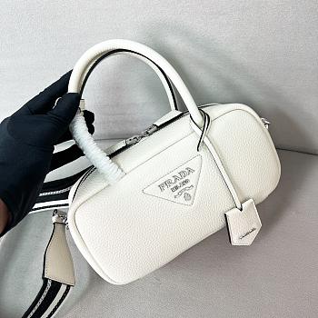 Prada Logo Handbag White 24x12x8.5cm