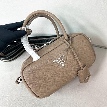 Prada Logo Handbag Grey 24x12x8.5cm