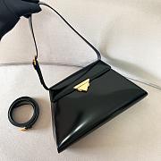 Prada Medium Brushed Leather Handbag Black 28.5x14x7cm - 1