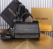 Dolce & Gabbana Small Sicily Rhinestone Shoulder Bag 18x11x6cm - 1