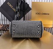 Dolce & Gabbana Medium Sicily Rhinestone Shoulder Bag 20cm - 5