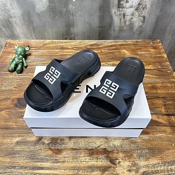 Givenchy Marshmallow 4G Rubber Slide Sandals Black