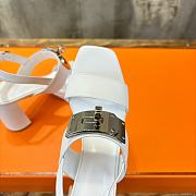 Hermes Ilona 90 Sandal White Heel - 5