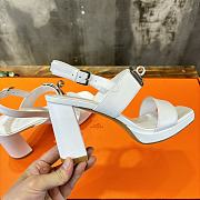 Hermes Ilona 90 Sandal White Heel - 2