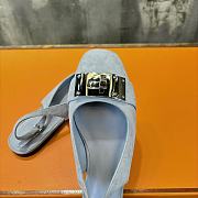 Hermes Innocente Slingback Suede Blue - 3