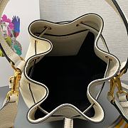Prada Drawstring Shoulder Crossbody Bag White 21x25x15cm - 6