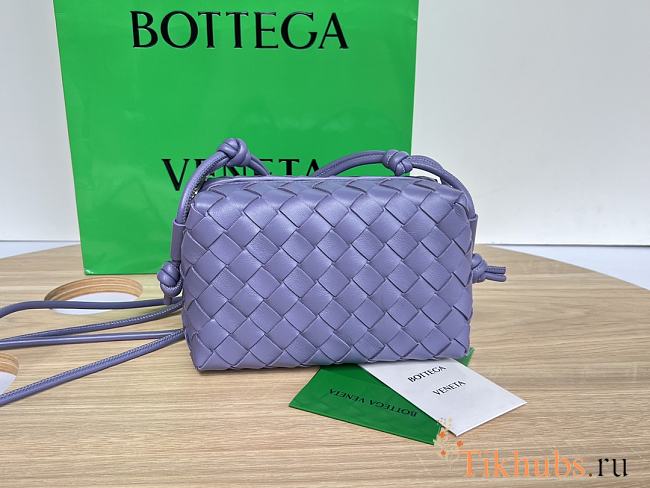 Bottega Veneta Mini Loop Camera Bag Purple 17x10x6cm - 1