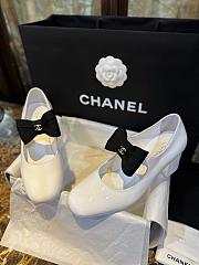 Chanel Mary Janes Shoes Polished Calfskin White - 3