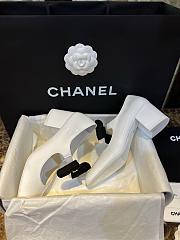 Chanel Mary Janes Shoes Polished Calfskin White - 4