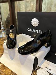 Chanel Mary Janes Shoes Polished Calfskin Black - 4