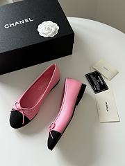 Chanel Ballerina Flat Pink Black - 3