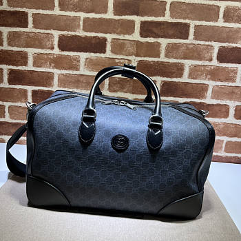 Gucci Ophidia GG Medium Carry-On Duffle Black 44x27x24cm