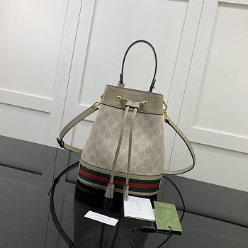 Gucci Ophidia GG Small Bucket Bag White 26x20.5x11cm