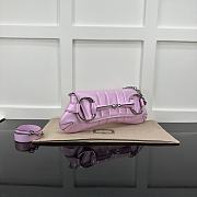 Gucci Horsebit Chain Medium Shoulder Bag Pink Iridescent 38x15x16cm - 5