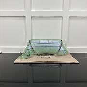 Gucci Horsebit Chain Medium Shoulder Bag Green Iridescent 38x15x16cm - 6