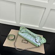 Gucci Horsebit Chain Medium Shoulder Bag Green Iridescent 38x15x16cm - 4