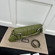 Gucci Horsebit Chain Medium Shoulder Bag Green 38x15x16cm - 3
