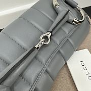 Gucci Horsebit Chain Medium Shoulder Bag Grey 38x15x16cm - 2